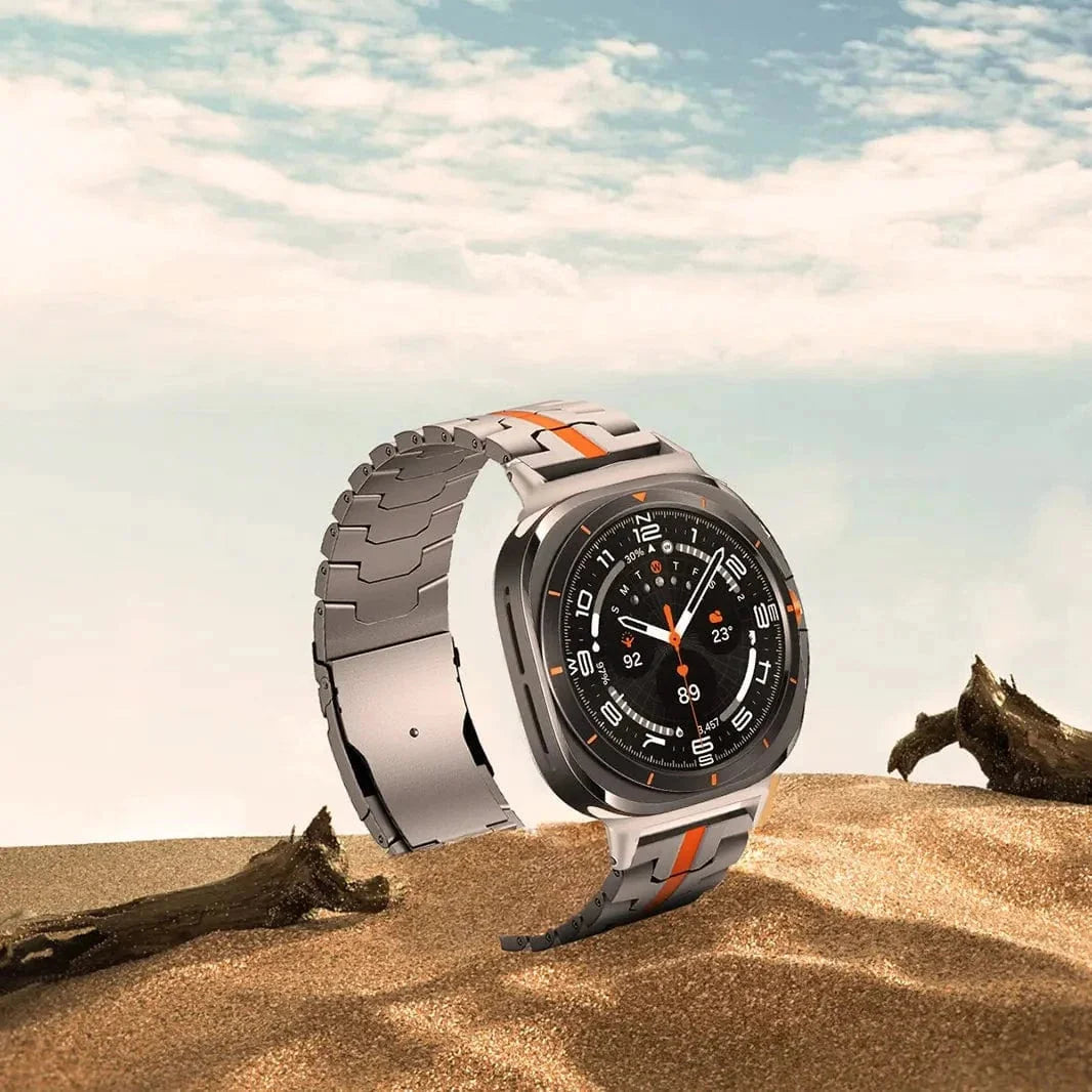 Satin Brushed Metal Link Bracelet Band for Samsung Watch Ultra 47mm