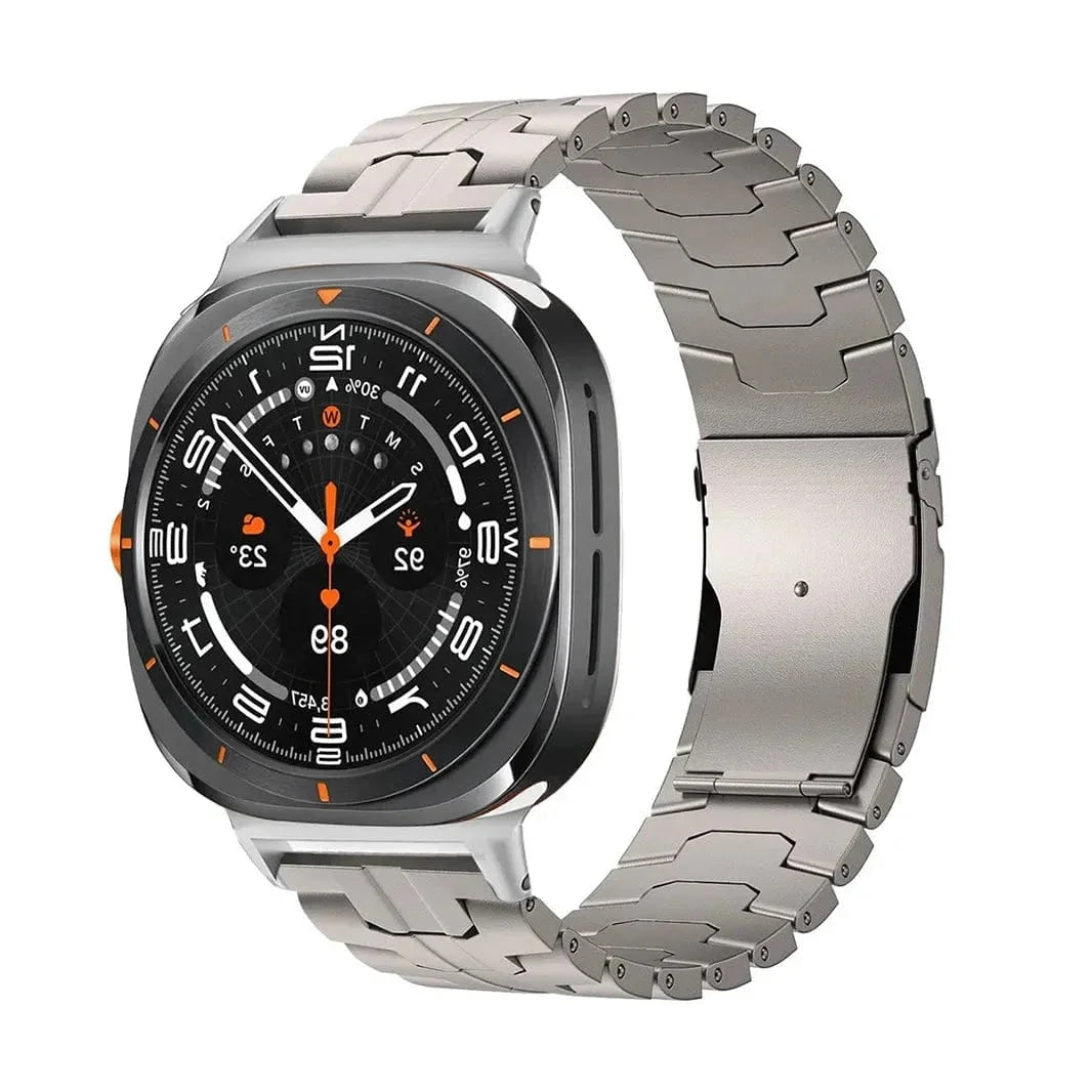 Satin Brushed Metal Link Bracelet Band for Samsung Watch Ultra 47mm