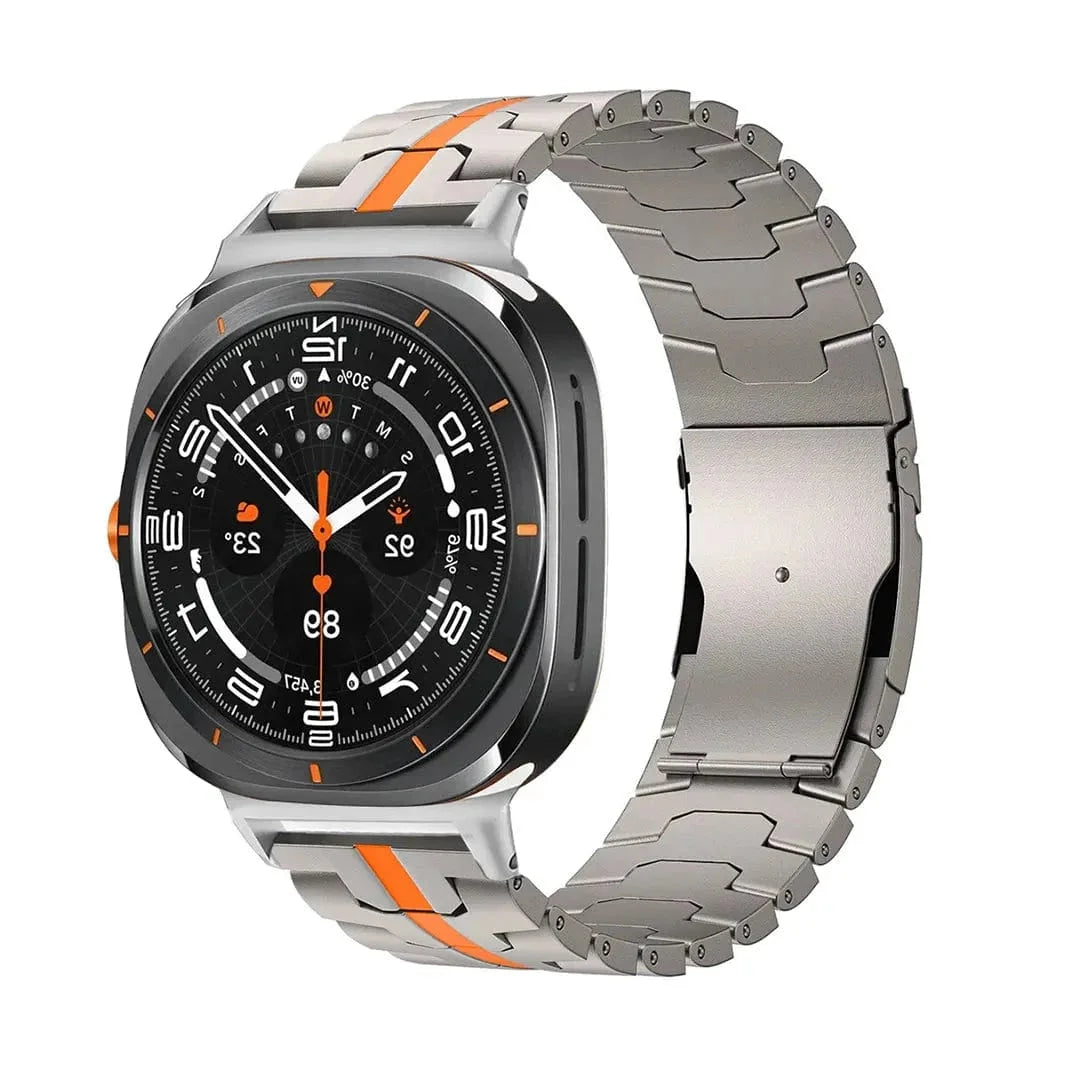 Satin Brushed Metal Link Bracelet Band for Samsung Watch Ultra 47mm