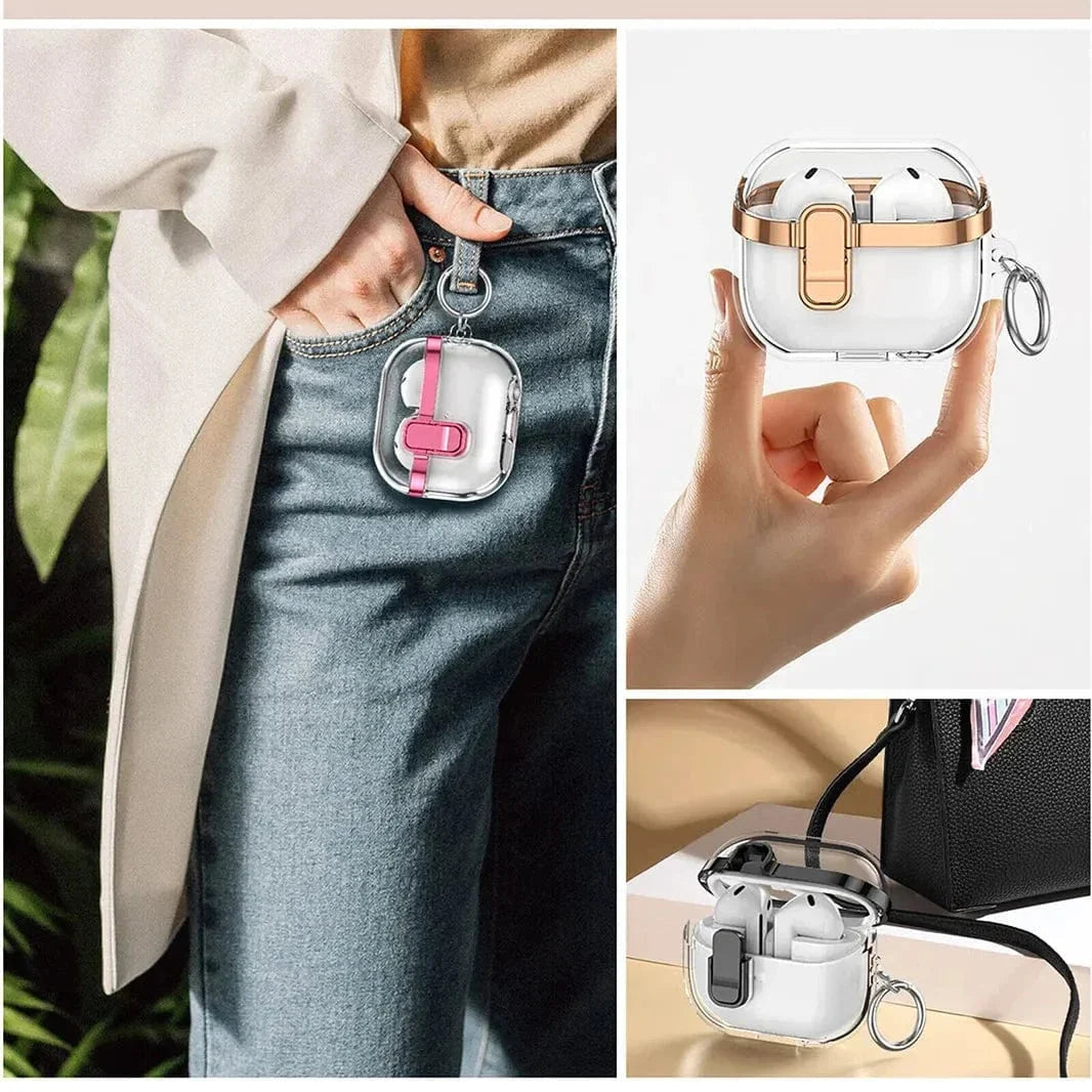 Secure Lock Plating Soft TPU Cover for Samsung Buds3