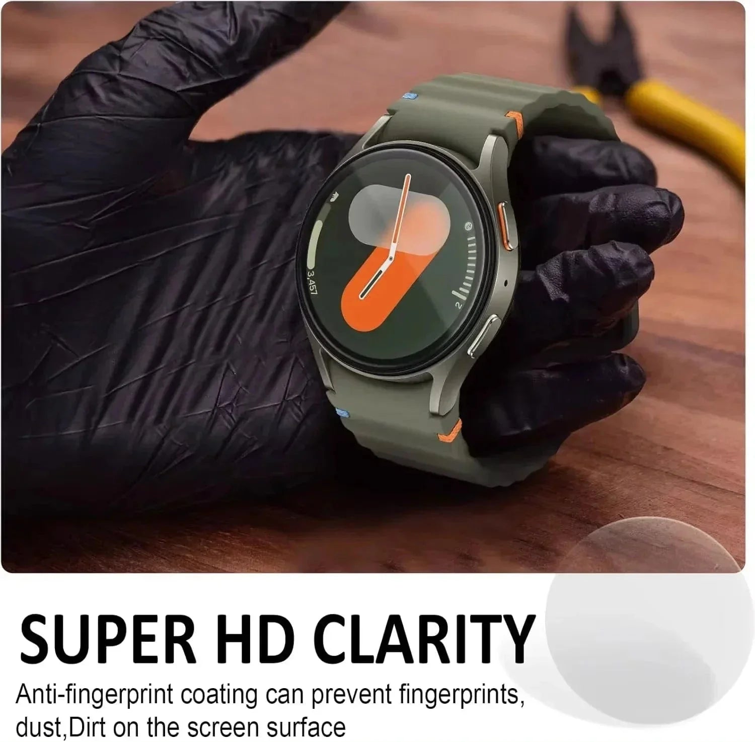 Self-contained Positioning Tempered Glass for Samsung Watch 5 Pro 45mm