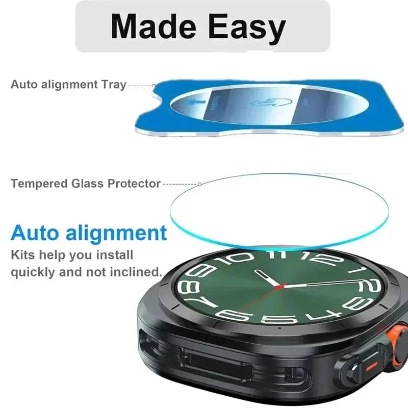 Self-contained Positioning Tempered Glass for Samsung Watch 6/7 44mm
