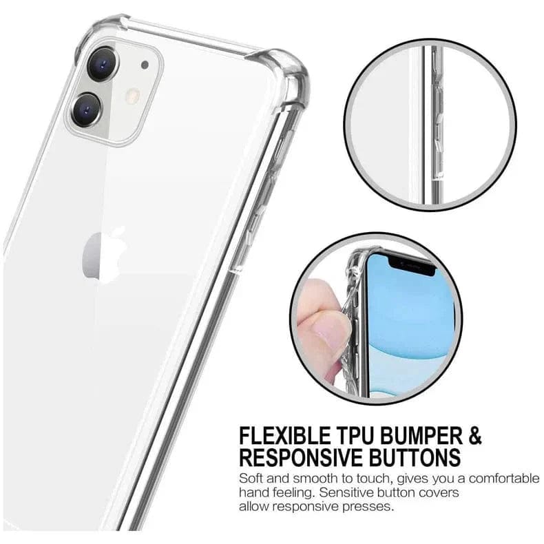 Shockproof Transparent Case for iPhone Back Cases