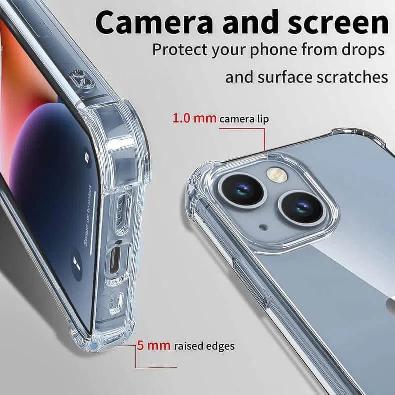 Shockproof Transparent Case for iPhone Back Cases