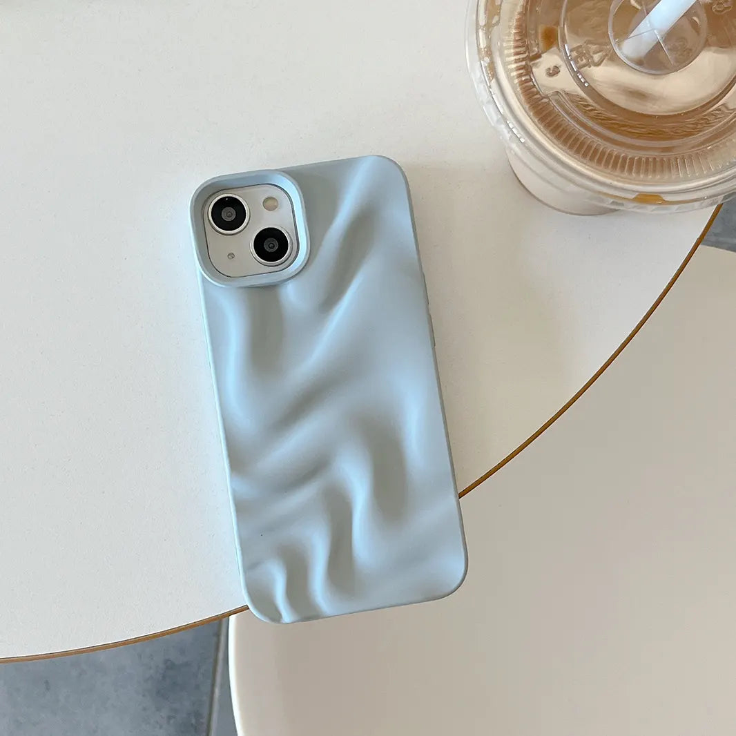 Water Ripple Pattern Silicone Soft Case for iPhone 15 Pro Max iPhone 15 Pro Max sierra blue Cases & Covers