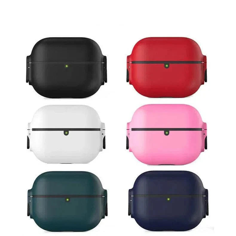 Silicone Hard Case with Side Locks for Apple Airpods