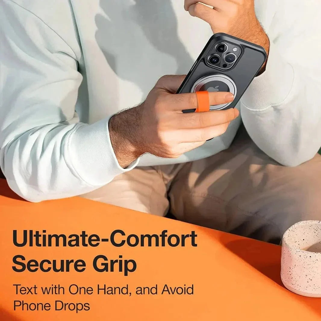 Silicone Loop Magnetic Grip Stand for Magsafe Function Built in Cases