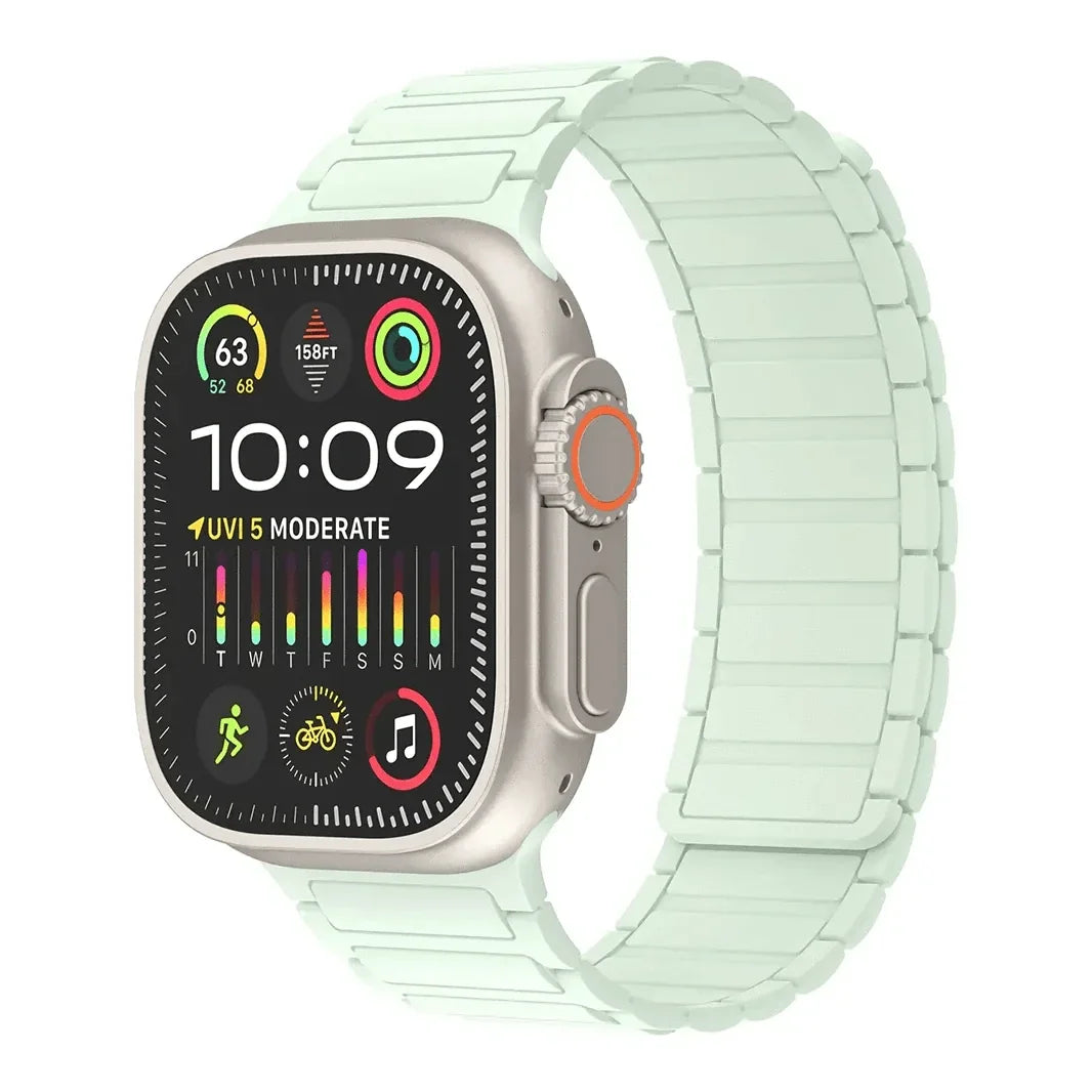 Silicone Magnetic skin-friendly Band for Apple Watch 42 | 44 | 45 | Ultra 49 | 46mm S10