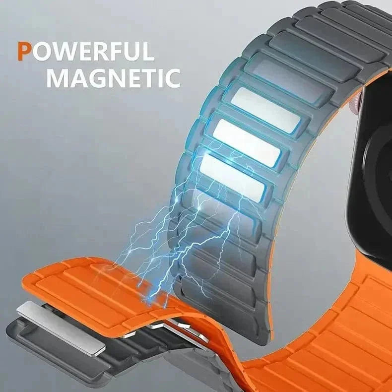 Silicone Magnetic skin-friendly Band for Apple Watch 42 | 44 | 45 | Ultra 49 | 46mm S10