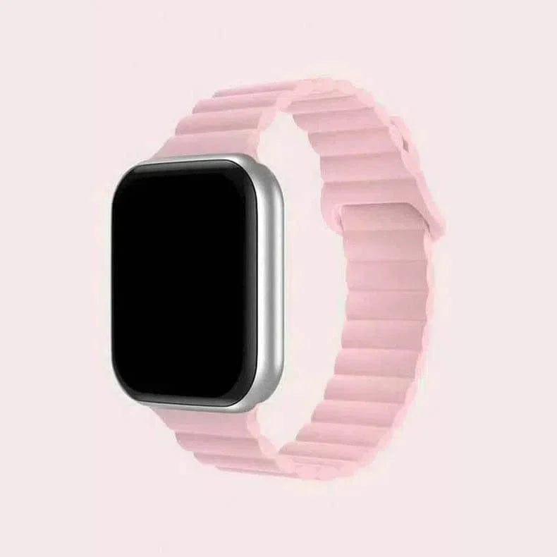 Silicone Magnetic Watch Band for Apple Watch Watch Bands 42mm | 44mm | 45mm | Ultra 49mm / Pink