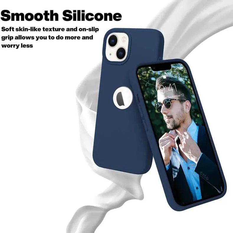 Silicone Round Wind Cut Phone Back Case for Apple iPhone