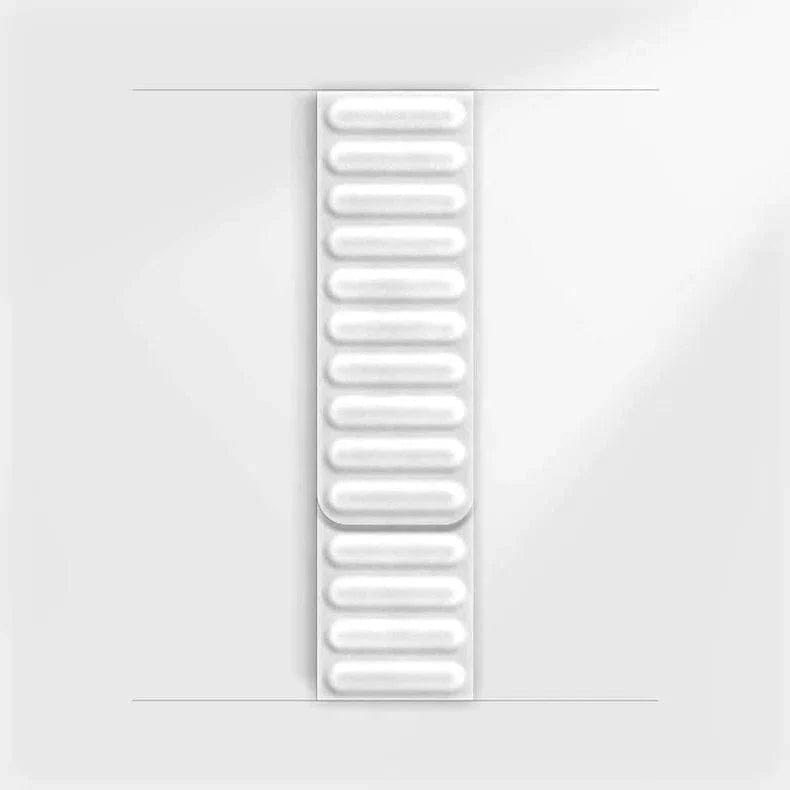 Silicone Soft Touch Magnetic Link Band for Apple Watch Watch Bands 42mm | 44mm | 45mm | Ultra 49mm / White