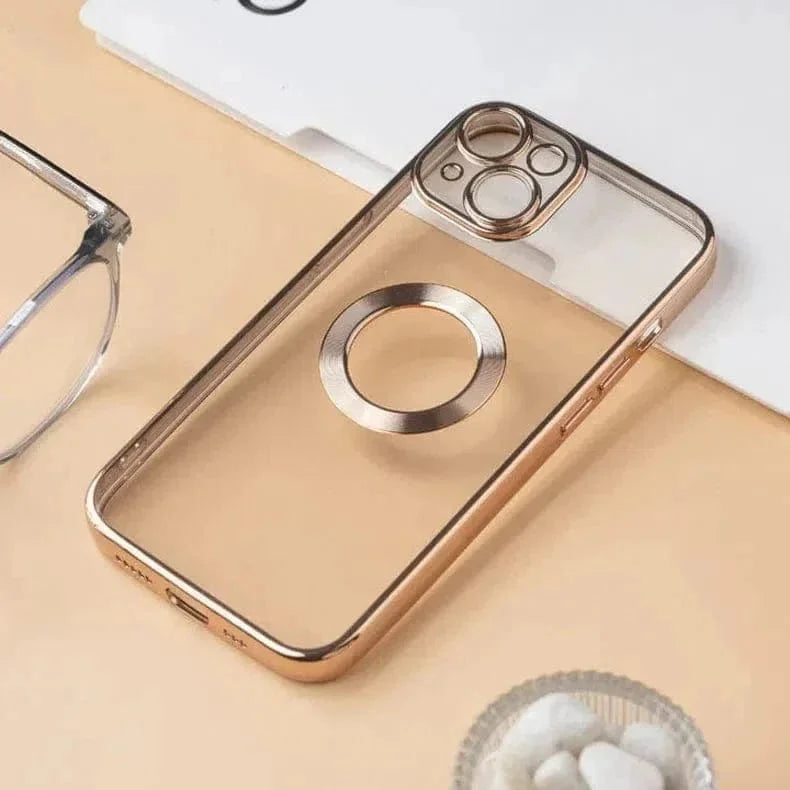 Silicone Soft Transparent Lens Protection Chrome Case for iPhone 11 Pro Max