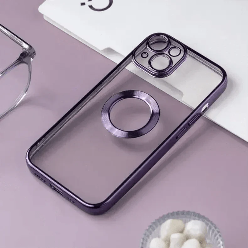 Silicone Soft transparent Lens Protection Case for iPhone 14 Pro iPhone 14 Pro Deep Purple Back Cases