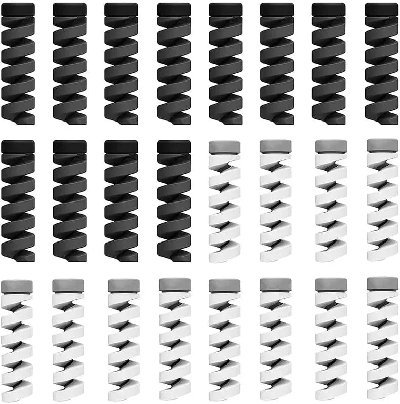 Silicone Spiral Data & Charging Cable Protector 4 Pieces Set ( Pack of 3 )