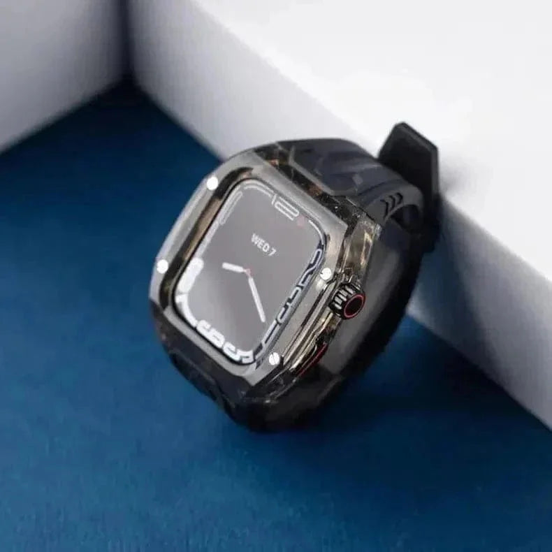 Silicone Watch Band with Protective Rugged Hard Cover for Apple Watch 42mm S10