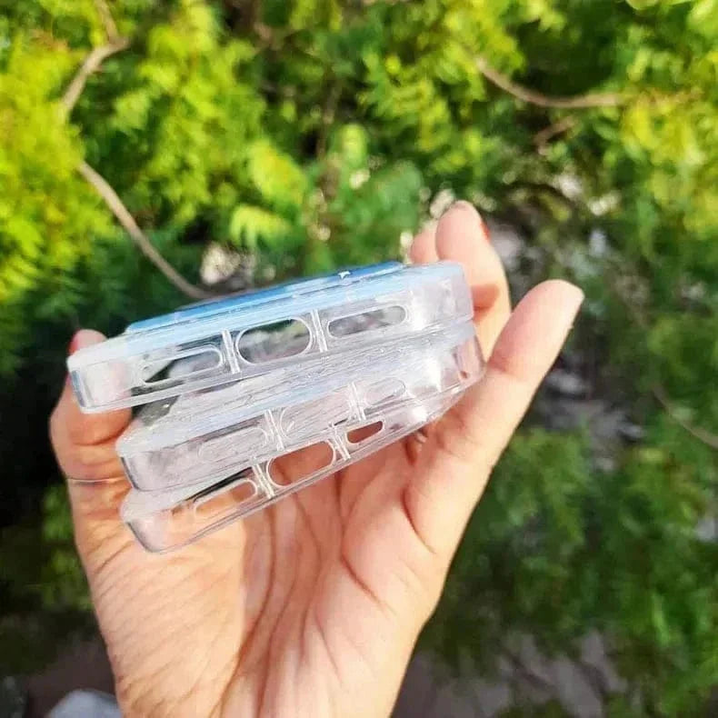 Silver Glitter Clear Soft Case for iPhone 14