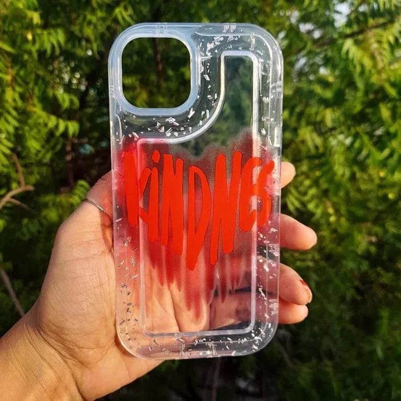 Silver Glitter Clear Soft Case for iPhone 14