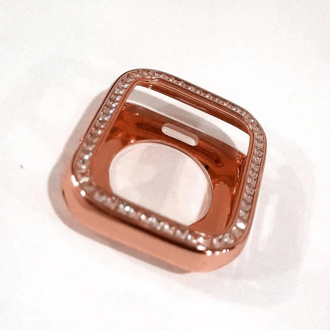 Single Rhinestone Aluminum Full Body Cover for Apple Watch 40mm