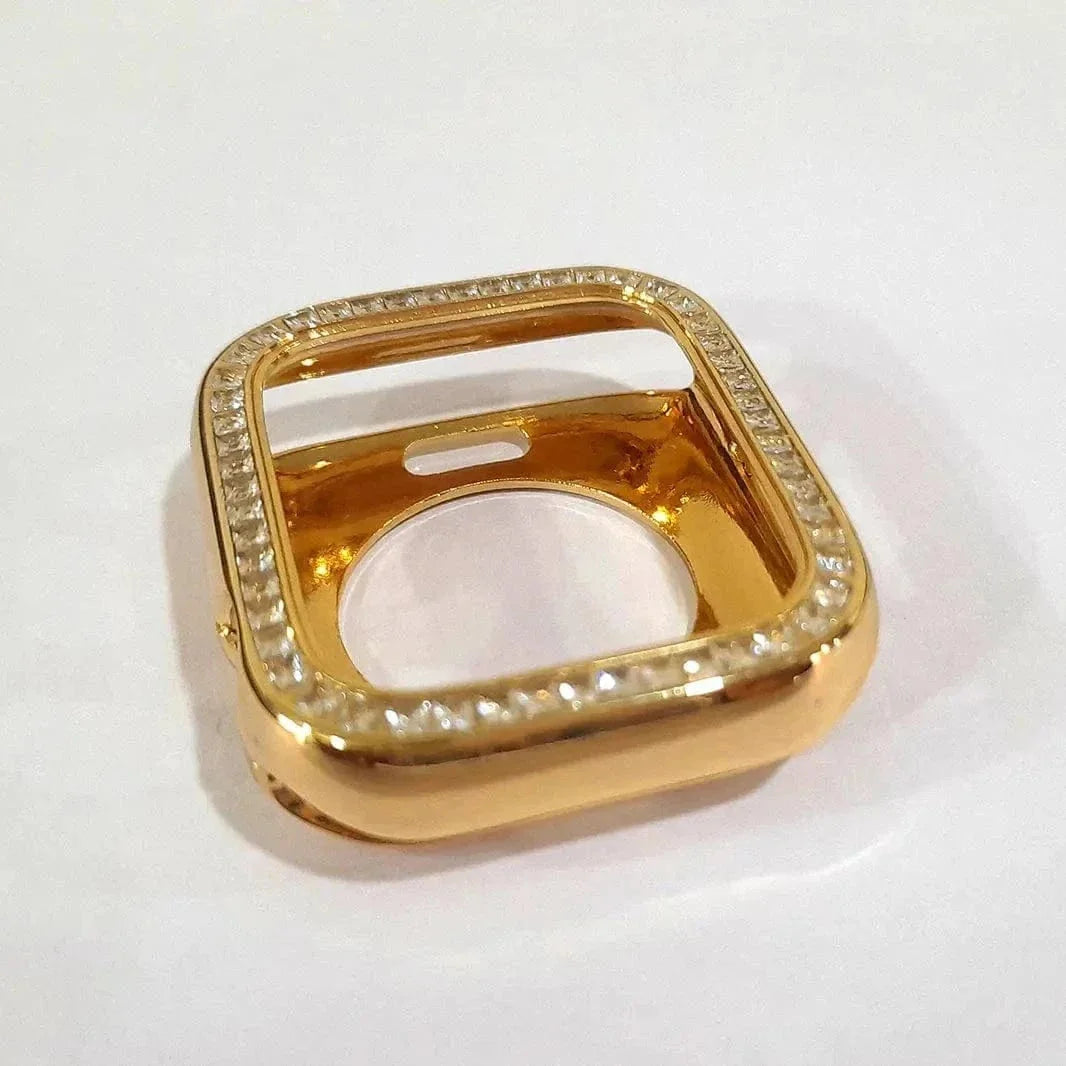 Single Rhinestone Aluminum Full Body Cover for Apple Watch 41mm
