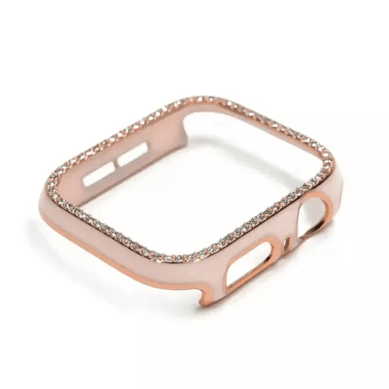 Single Rhinestone Frame 360 Degree Hard Body Bumper for Apple Watch 40mm