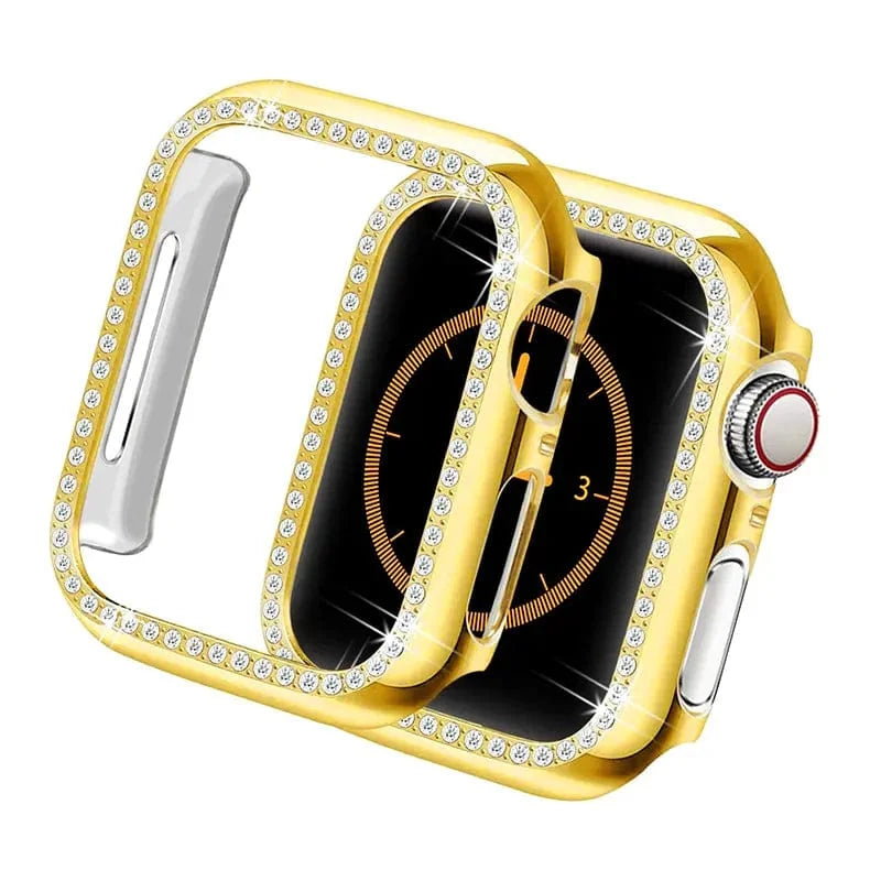 Single Rhinestone Frame 360 Degree Hard Body Bumper for Apple Watch 40mm