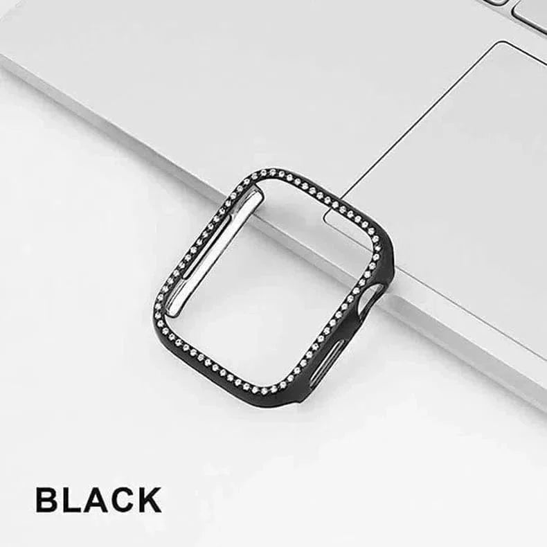 Single Rhinestone Frame 360 Degree Hard Body Bumper for Apple Watch 40mm