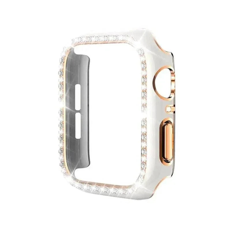 Single Rhinestone Frame 360 Degree Hard Body Bumper for Apple Watch 40mm