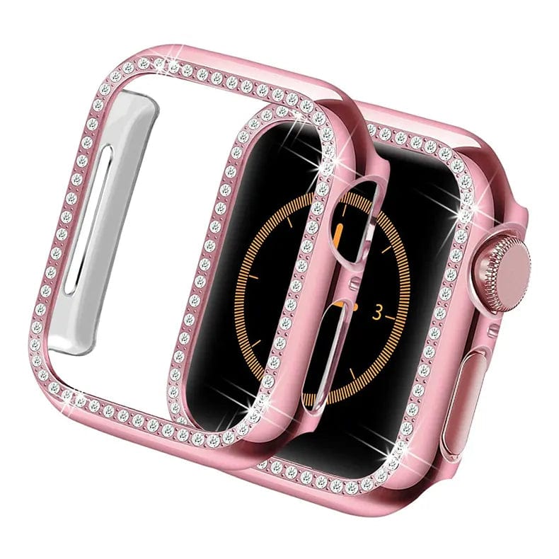 Single Rhinestone Frame Hard Slim 360 Degree Body Bumper for Apple Watch