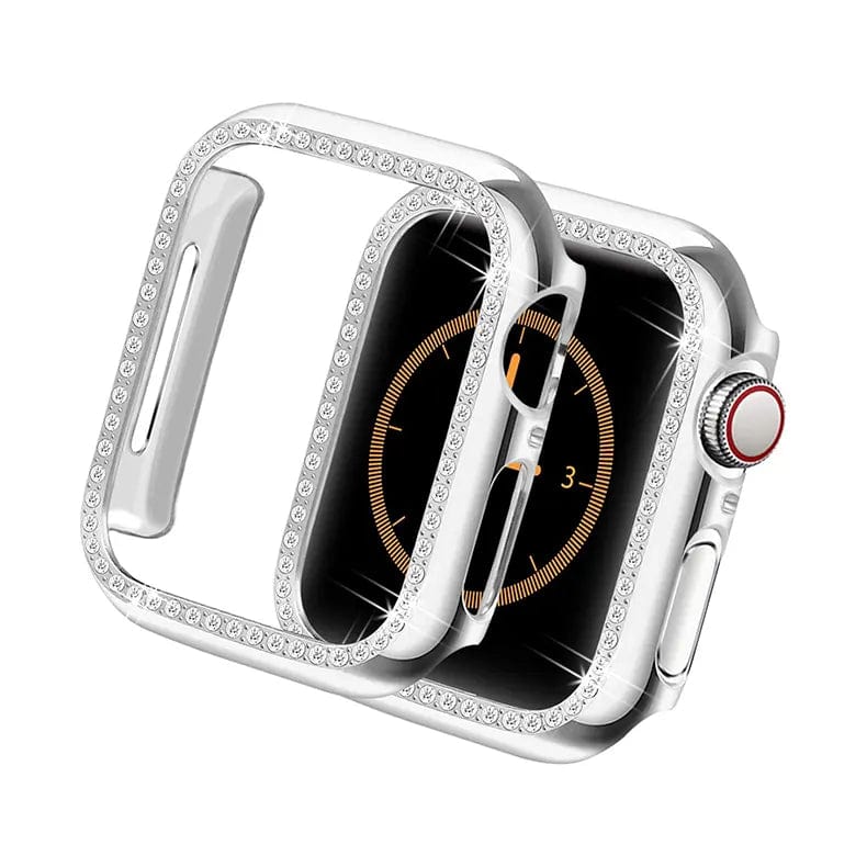 Single Rhinestone Frame Hard Slim 360 Degree Body Bumper for Apple Watch