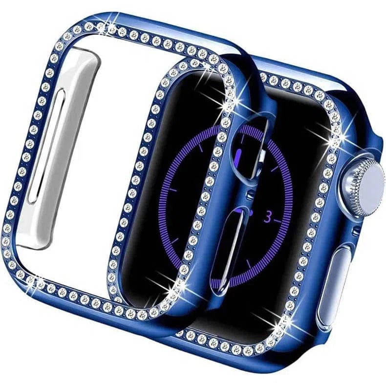 Single Rhinestone Frame Hard Slim 360 Degree Body Bumper for Apple Watch