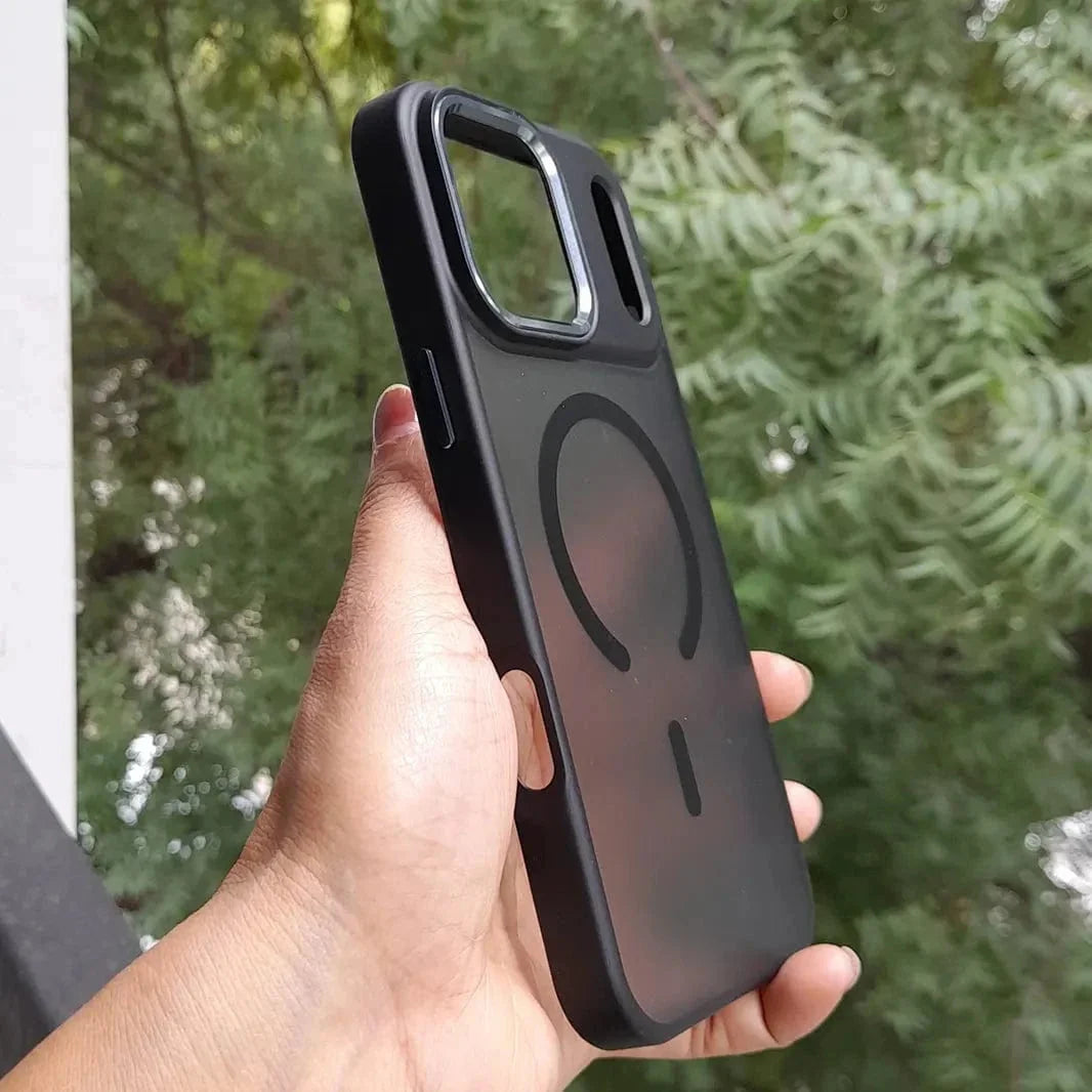 Sleek Matte Finish Metal Key Magsafe Case for iPhone 17