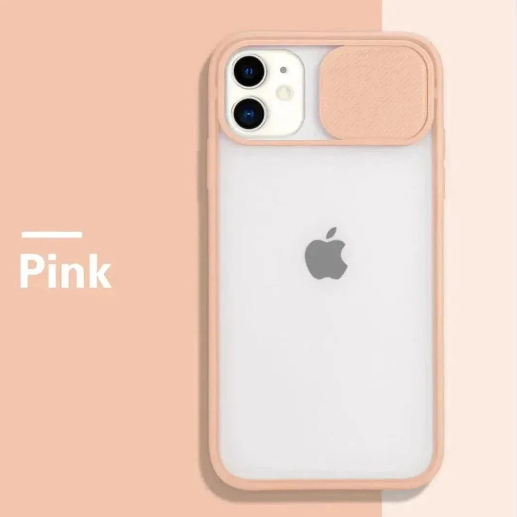 Sliding Shutter Camera Protection Matte Case for iPhone 11