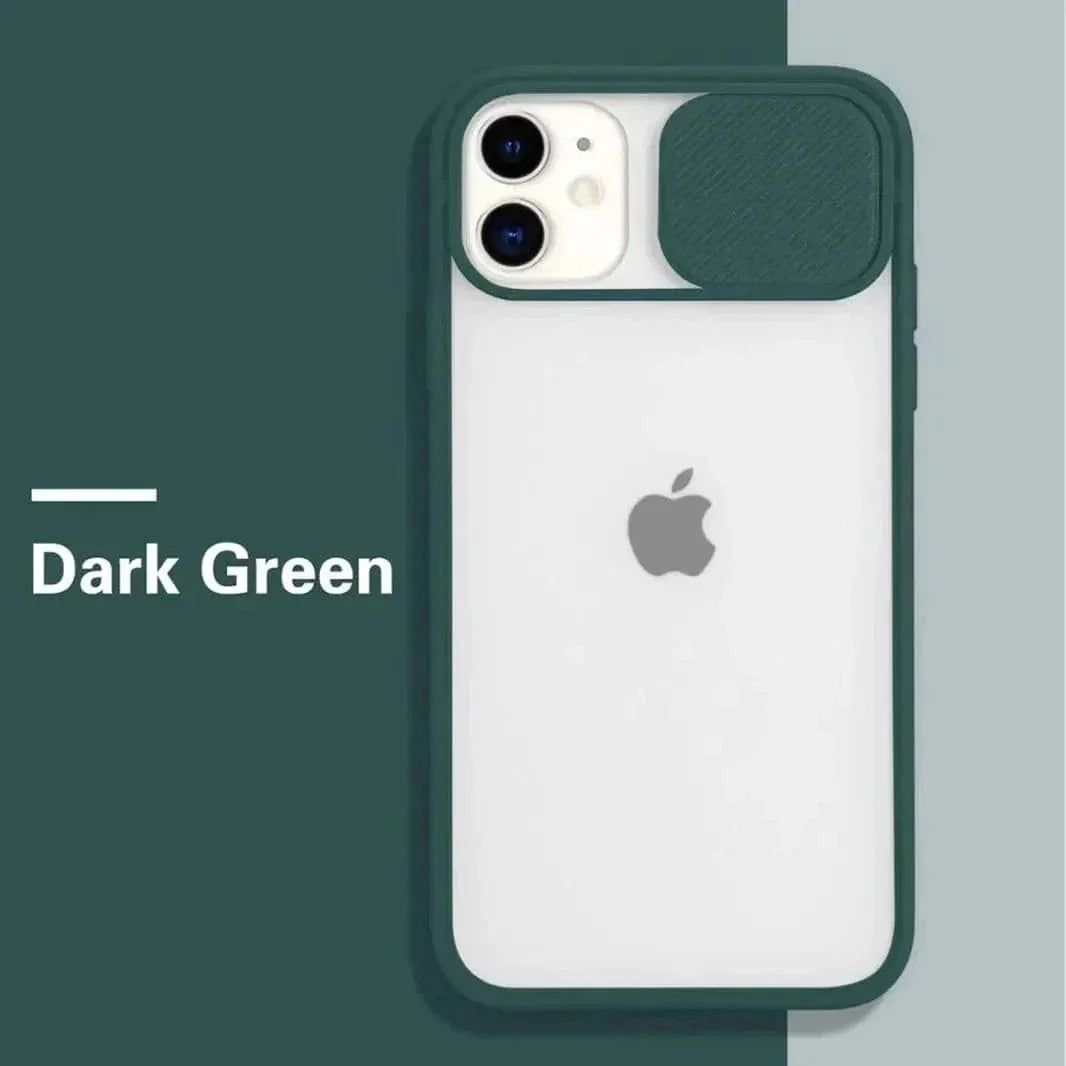 Sliding Shutter Camera Protection Matte Case for iPhone 11