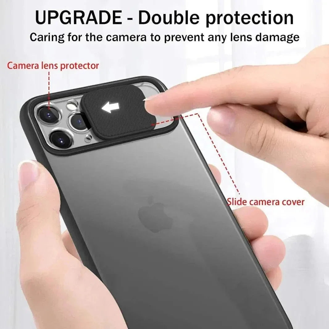 Sliding Shutter Camera Protection Matte Case for iPhone 11 Pro