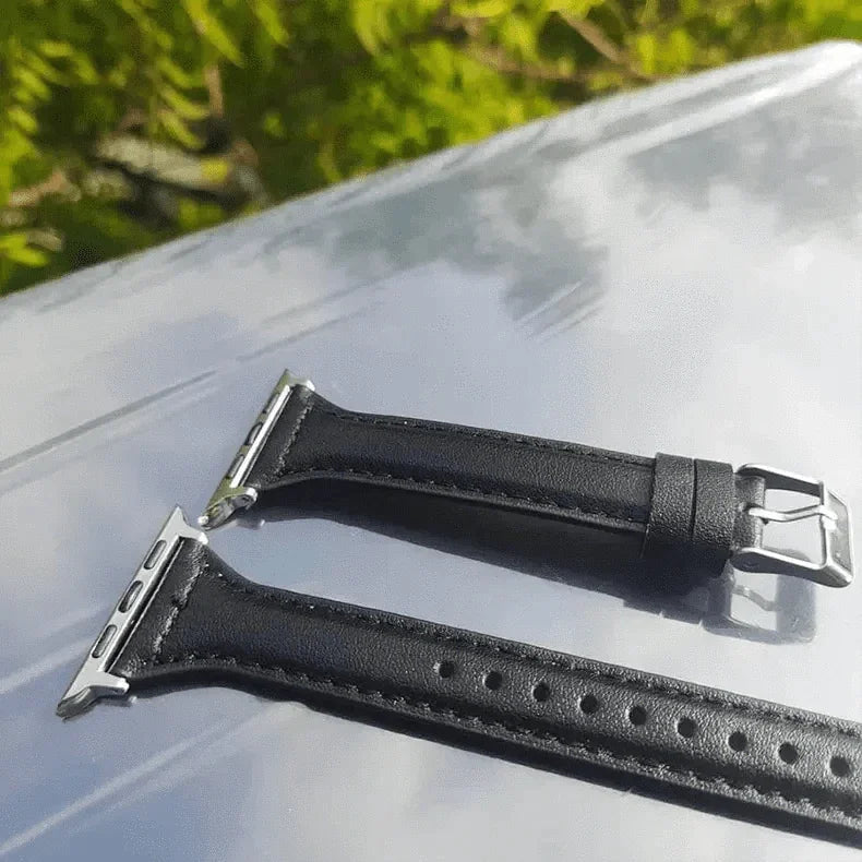 Slim Classic Leather Texture Band for Apple Watch 42 | 44 | 45 | Ultra 49 | 46mm S10