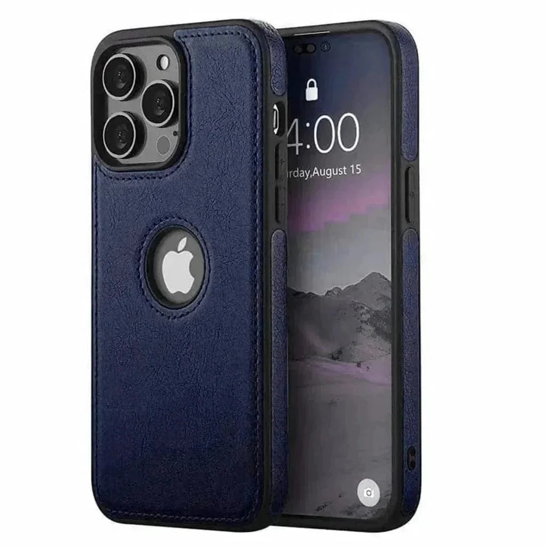 Slim PU Lychee Leather Texture Hard Case for iPhone 14 Pro