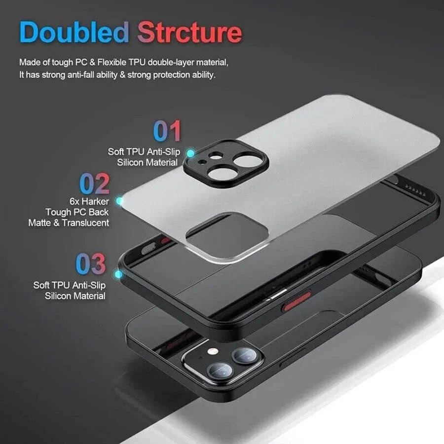 Smoke Shockproof Smooth Rubberized Matte Case for iPhone 12 Pro Max