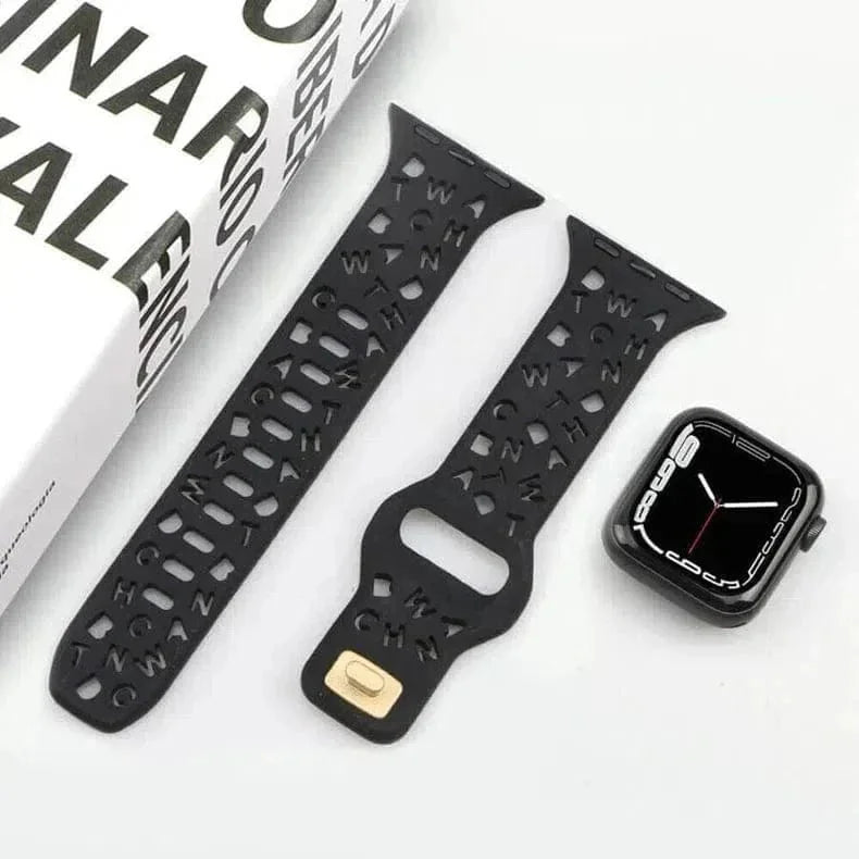 Soft Silicone Alphabetic Band for Apple Watch 38 | 40 | 41 | 42mm S10