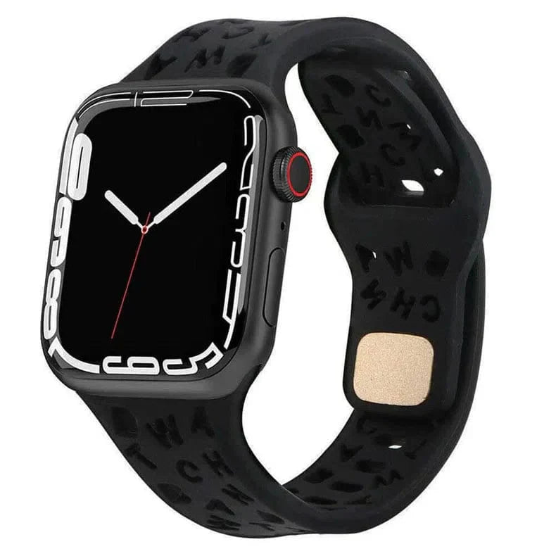 Soft Silicone Alphabetic Watch Band for Apple Watch