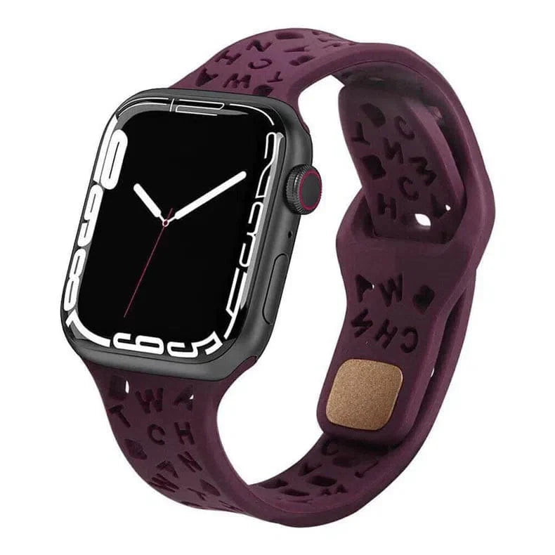 Soft Silicone Alphabetic Watch Band for Apple Watch