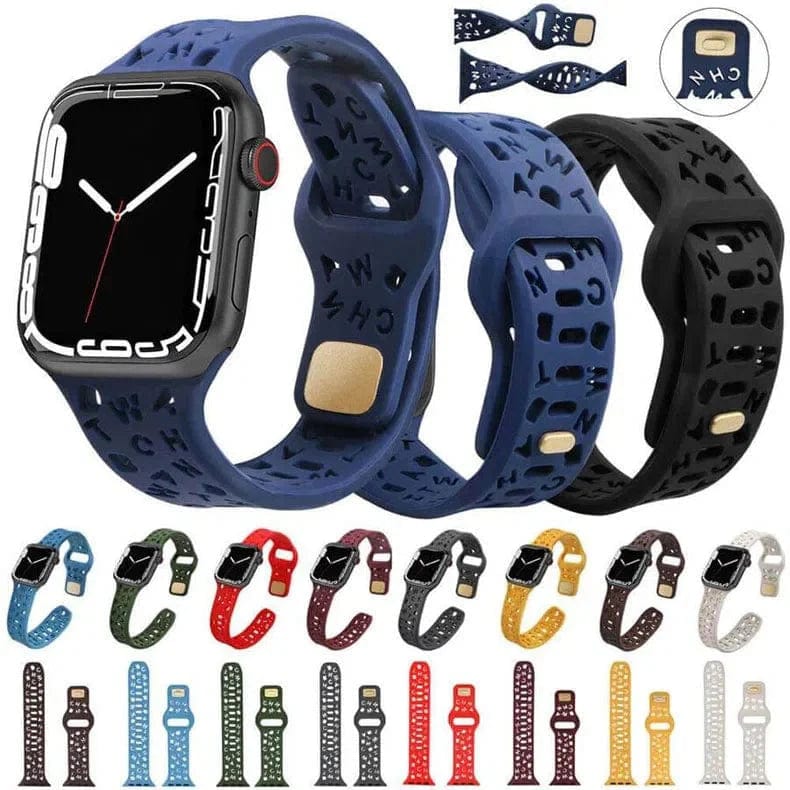 Soft Silicone Alphabetic Watch Band for Apple Watch Watch Bands