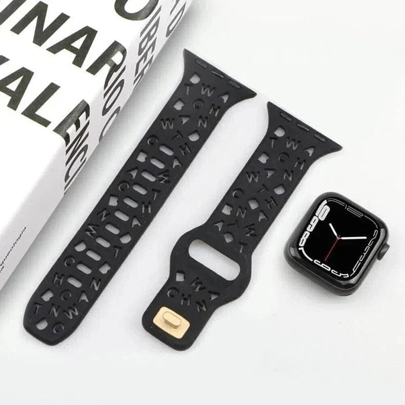 Soft Silicone Alphabetic Watch Band for Apple Watch Watch Bands