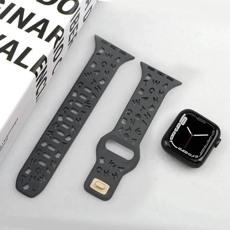 Soft Silicone Alphabetic Watch Band for Apple Watch Watch Bands