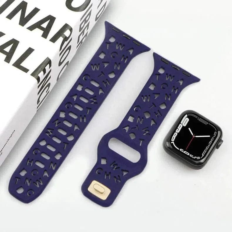 Soft Silicone Alphabetic Watch Band for Apple Watch Watch Bands