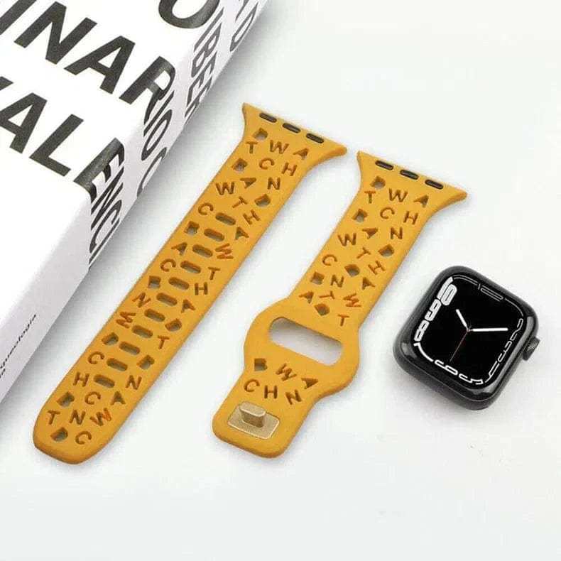 Soft Silicone Alphabetic Watch Band for Apple Watch Watch Bands