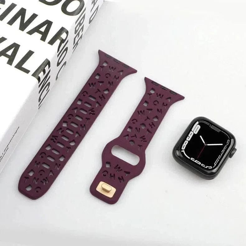 Soft Silicone Alphabetic Watch Band for Apple Watch Watch Bands