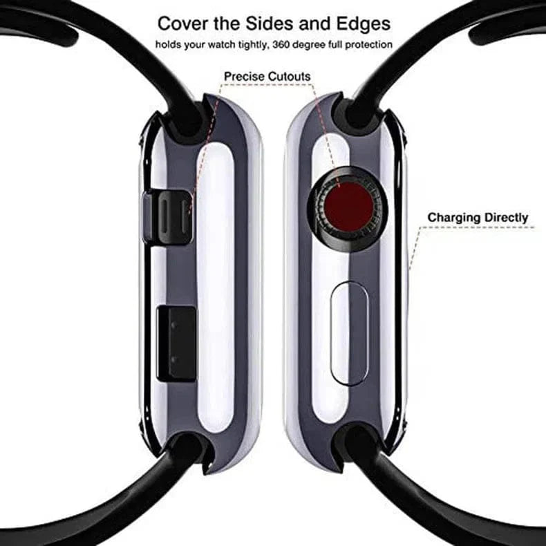 Soft Slim Shiny Full Body Screen Protector Watch Case for Apple Watch