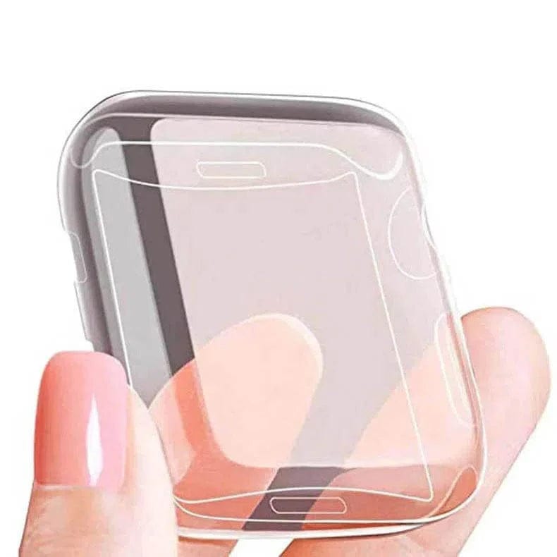 Soft Slim Shiny Full Body Screen Protector Watch Case for iWatch Case Covers 45mm / Transparent