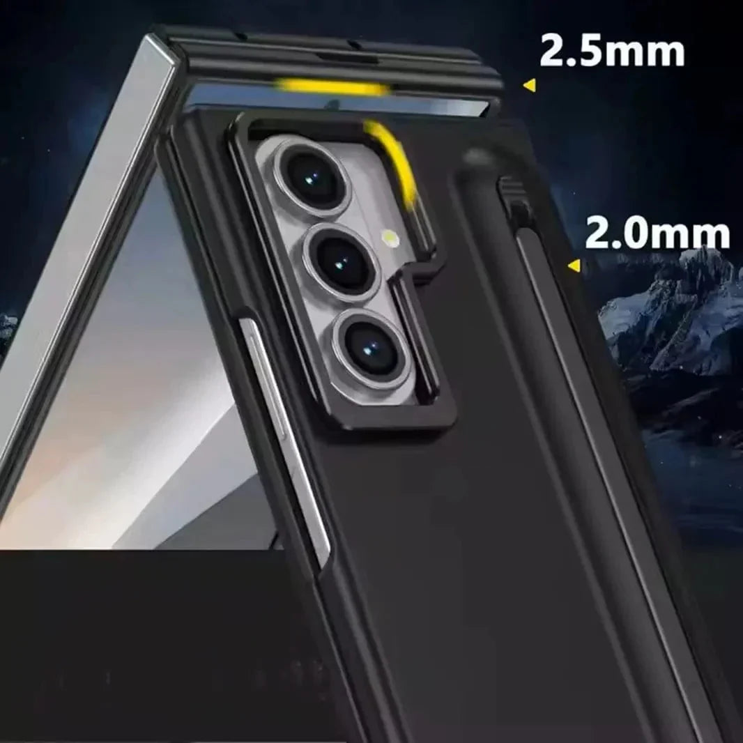 Soft Touch Coating Lens Bracket Case With Pen for Samsung Z Fold6